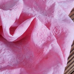 60% Linen and 40% Cotton Fabric Cloth Tie Dye Embroidered Floral Thin Retro