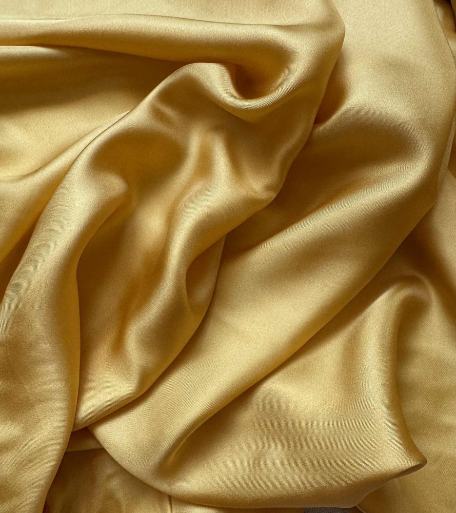 Goldenrod Yellow 100% Silk Twill Fabric 12mm weight