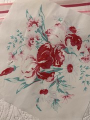 Vintage tablecloth fabric project bundle for sewing projects, pillows, totes!