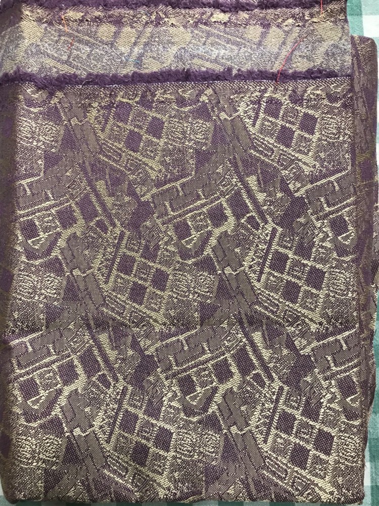 Dusty Plum/Gold color heavy backed upholstery/home dec fabric-56″w x 2.33 yds