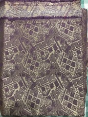 Dusty Plum/Gold color heavy backed upholstery/home dec fabric-56″w x 2.33 yds