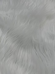 60” Width White Solid Shaggy Long Pile Faux Fur Soft Polyester Fabric Per Yard