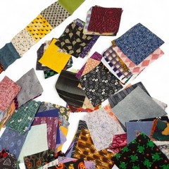 VTG 2 Inch Craft Fabric Squares Mixed Scrap Quilt Pieces Junk Journal Crafting
