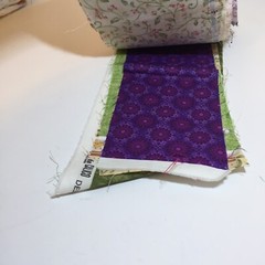 1 Pound 2 Ounces Cotton Print Fabric Quilt Scraps Leftovers F