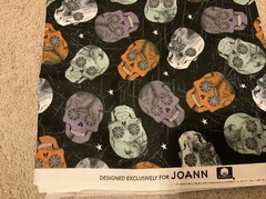 Designs Exclusively For Joann Cotton Fabric Skulls 44 X 109 Inches (3 Yards)