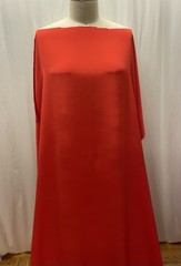 100% Silk Crepe 4-Ply Red Orange Fabric 40mm 2 Yards & 5″ Long 45″ Wide