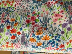 Colorful Spring flower Floral Fleece Fabric 60” Wide, Sold By The Yard