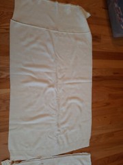 Vintage cream/white acrylic sweater knit fabric tube Kandol 2 pieces 1975