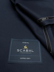 NAVY Blue Suiting Fabric Super 150s Wool SCABAL Luxury Dishdasha made in UK 3.5m