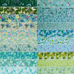 Jelly Roll Fabric – 20 Assorted Floral Prints 100% Cotton 40 Pre-Cut Strips 2…