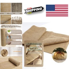 Jute Burlap Fabric Roll 20 Inch x 5 Feet Durable Material for Upholstery