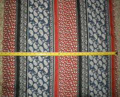 #364 Vintage Mark Fabrics 1993 Red Blue White Black Colorblock 1.5 yds by 60″