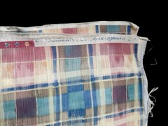 Madras Inspired Fabric Colorful Pastel Pink Blue Yellow & Turquoise 54×42 READ