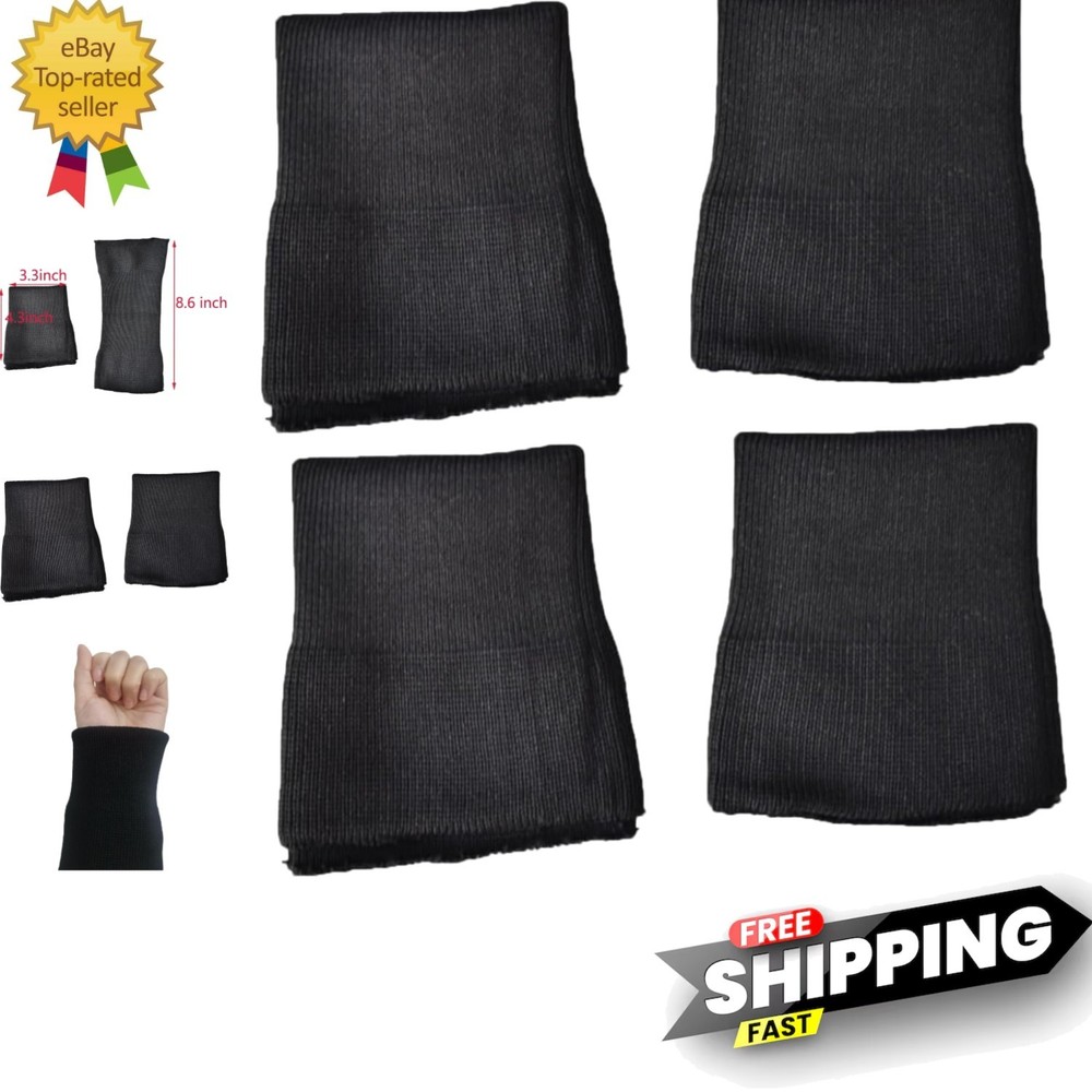 2 Pairs Knit Cuffs for Jacket, Seamless Rib Knit Cuff Extenders, Replacement …