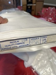 White Silky Satin Polyester Fabric 60″ W x 41″ Richlin Fabrics KCMO