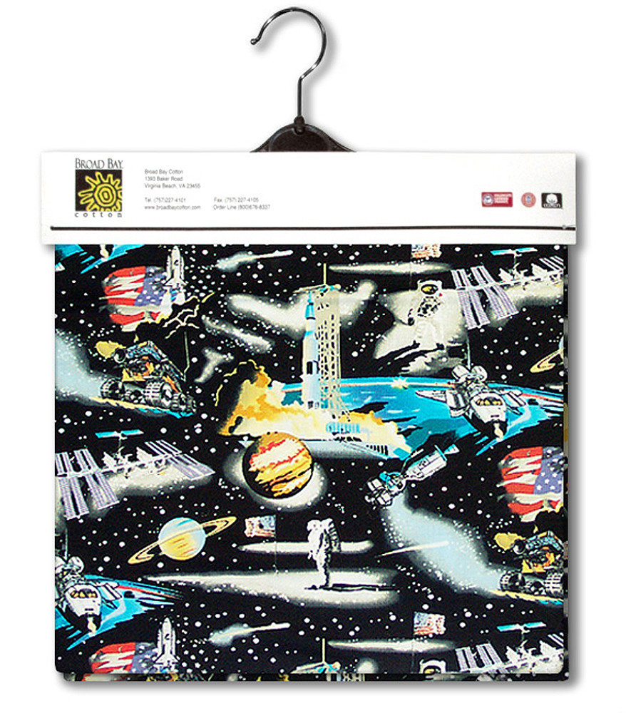 SPACE NASA COATED FABRIC LINED UNDERSIDE Material 54″ WIDE UNIQUE!