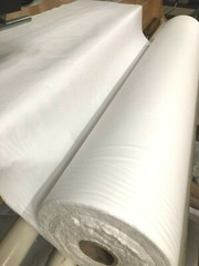 Down-Proof Cotton Ticking Fabric Bright White 180 Thread Count