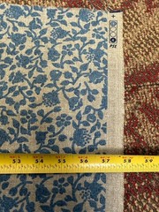 VTG John Wolf Decorative Fabric classic Floral monochromatic Preshrunk W56xL64