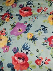 The Pioneer Woman Sweet Romance Colorful Flowers Cotton Fabric 1 Yard X 44″