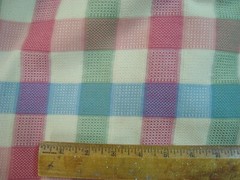 Vtg 1 of 6 yd Tartan Plaid Fabric 9 oz Cotton Party Drapery 57″ x 36″ BTY