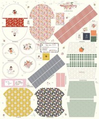 36″ X 43″ Panel BloomBerry Zipper Pouch Cotton Fabric Panel (D565.77)