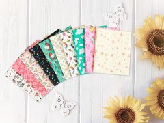 -25 Options- 100 Cotton Quilting Fabric Bundles 10pcs Fat Quarters 18”x21”-Me…