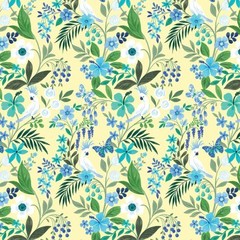 BENARTEX – Capri by Kanvas Studio – Capri Garden – Lemon Yellow ,1/4 yard