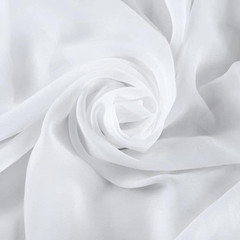 White Chiffon Fabric by the Yard 59″ Wide,10 Yards Continuous