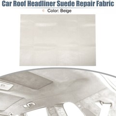Beige Car Ceiling Fabric Repair Kit Headliner Material with Foam Backing 79″X59″