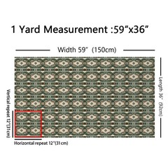 Feelyou Green Southwestern Upholstery Fabric Chairs 5 Yards Geometric Fabric By