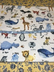 Animal Alphabet Minky Fabric Micheal Miller Zoo Animals