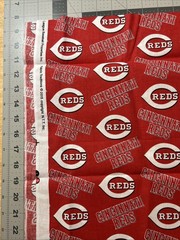 MLB Cincinnati Reds Baseball 1/2 yard (17” by 58”) Cotton Fabric