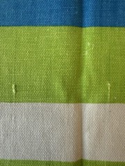 Bold Striped Cotton Drapery Slub Fabric Lime Green Navy Ocean Blue White 4ydx46