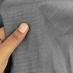 Black Houndstooth Dogstooth Fabric by Yard for Shirting Quilting Apparel & Craft