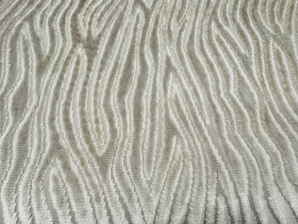 Clarke & Clarke Modern Velvet Upholstery Fabric- Onda / Sand 0.90 yds F0749/11