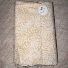 Vintage Fabric Lot 6 Cotton Neutral Earth Tone Prints Batik Quilting Craft