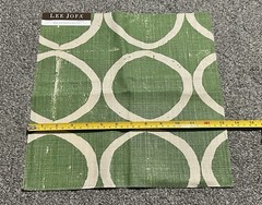 Lee Jofa Fabric Sample 13.25” Circles Forest Linen Green Blithfield Crafts