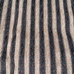Vintage Woven Tapestry Upholstery Fabric 10 Yards Black Striped Chenille Velour