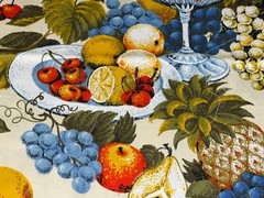 1 Yd X 45″ Vintage Fruit “Arbor” Cherries Decorator Fabric by House N Home