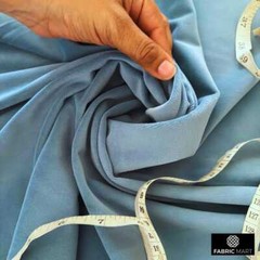 Dusky Blue Velvet Fabric by the Yard, 1 Yard Blue Velvet Fabric