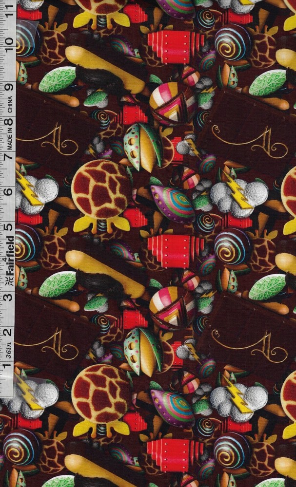 Wonka the Movie Packed Treats by Camelot Fabrics bty