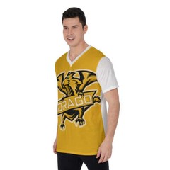 Drago All-Over Print V-Neck T-Shirt