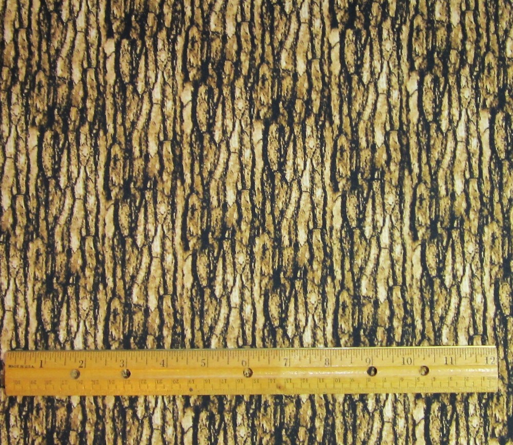 1 yard of ACORN BARK TEXTURE 100% Cotton Fabric BROWN & BLACK