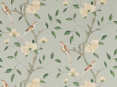 ZOFFANY CURTAIN FABRIC Eleonora 6 METRES STOCKHOLM BLUE LINEN/COTTON BLEND