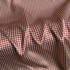 By Yard Houndstooth Pattern Satin Fabric Geometric Print Charmeuse Material