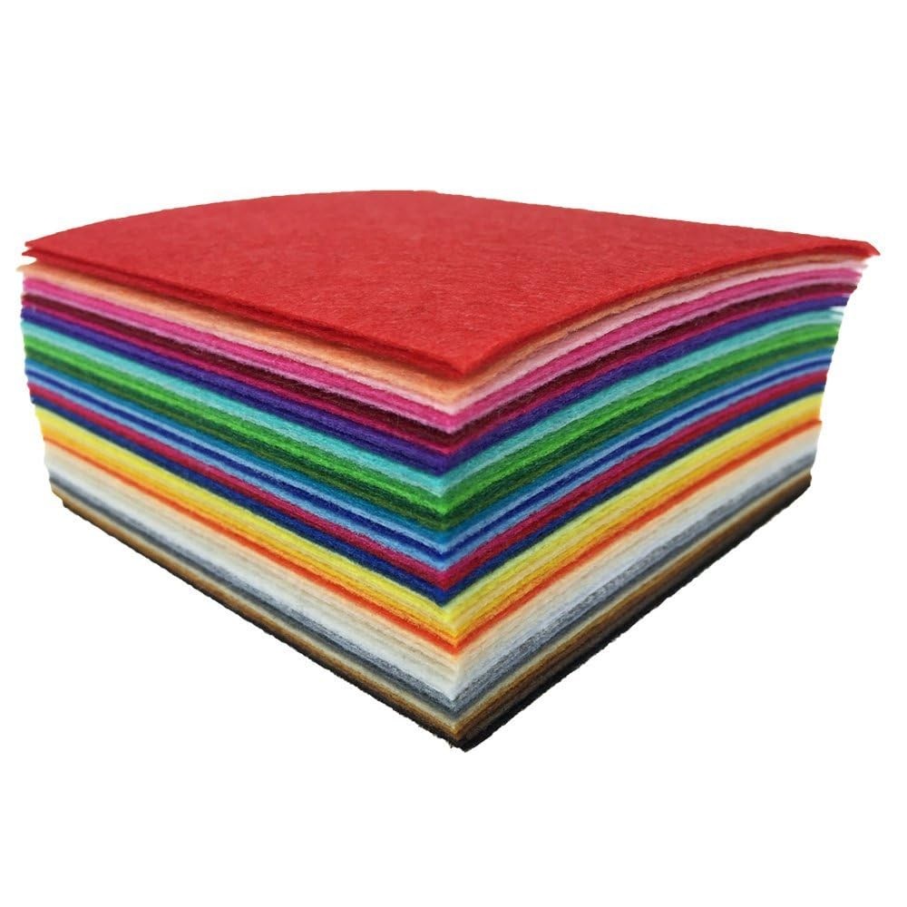 16PCS 8 x 12 inches (20 x 30cm) Assorted Color Felt Fabric Sheets Patchwork S…