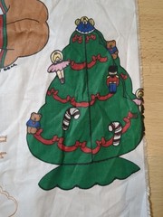 Vintage Daisy Kingdom Fabric Panel Soft Christmas Tree And Stuffed Animal…