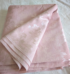 Solid Light Pink Floral Brocade Satin Fabric Textured 44″ Wide x 4 Yards