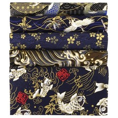 5PCS Cotton Pattern Fabric Bundles Small Flower Pattern Japanese Style Fabric fo