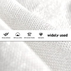 12 Pcs 10 x 10 Inch White Cotton Embroidery Fabric Squares for Craft Supplies